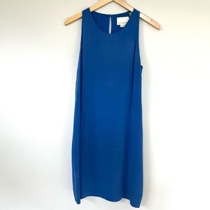 100% silk size 6 blue dress